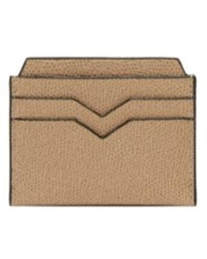 Valextra V-Shaped Lacquered Edge Cardholder - Natural