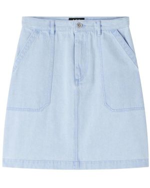 A.P.C. Denim Mini Skirt - Blue