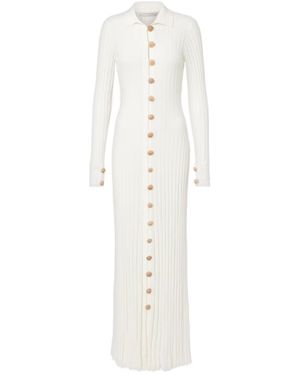 Christopher Esber Sundial Shell Cotton-Blend Maxi Dress - White