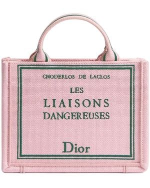 Dior Mini Book Tote With Strap - Pink
