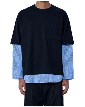 Comme des Garçons Layered Crew Neck Short Sleeve - Blue