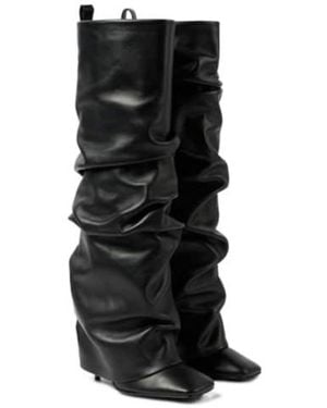 The Attico Rea Leather Knee-High Boots - Black