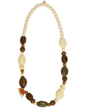 Weekend by Maxmara Bead-Embellished Necklace - White