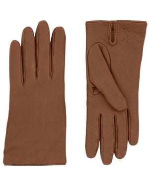 Saint Laurent Cassandre Gloves - Brown
