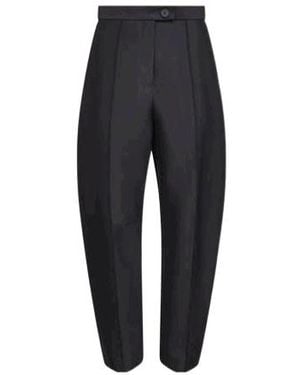 KHAITE Pleated Tapered Pants - Blue