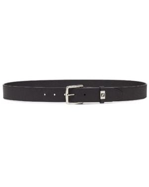 Fendi Leather Belt - White