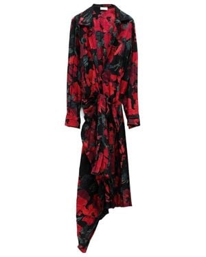 Dries Van Noten Lapel Dress - Red
