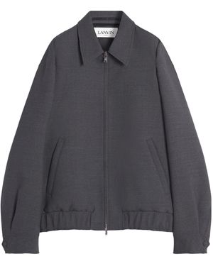 Lanvin Zip-Up Wool Jacket - Gray