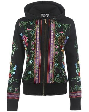 Versace Jeans Couture Logo And Hat Casual Jacket - Black