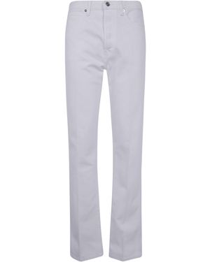 FRAME High-Waisted Straight-Leg Jeans - Gray