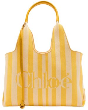Chloé Lightweight Striped Handbag - Yellow