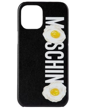 Moschino Logo Egg Iphone 12 Pro Max Mobile Phone Case - Black