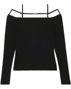 Jacquemus Long-Sleeved Lingerie T-Shirt - Black
