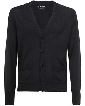 Tom Ford V-Neck Cardigan - Black