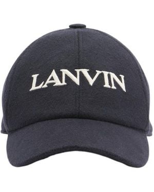 Lanvin Logo Embroidered Cap - Blue