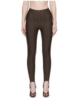 Mugler Body-Fitting Leggings - Grey
