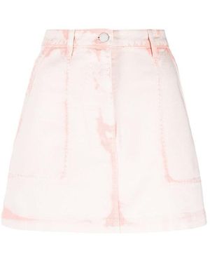 Alberta Ferretti Denim Miniskirt - Pink