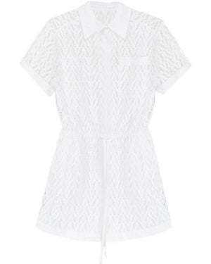 Valentino Hollowed-Out Pattern Jumpsuit - White