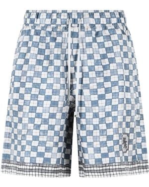 Amiri Chequered Bermuda Shorts - Blue