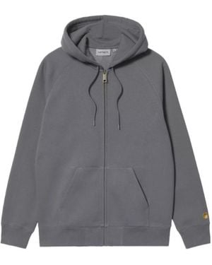 Carhartt Hooded Chase Zip-Up Hoodie - Grey