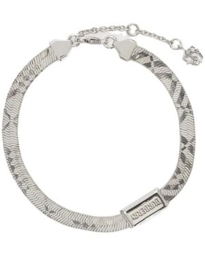 Burberry Engraved Check Bracelet - Metallic