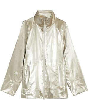 Max Mara Leisure Zip-Up Metallic Jacket - Natural