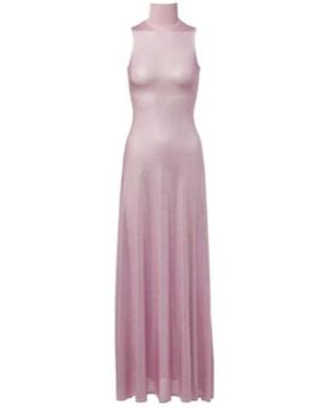 David Koma Ruched Sequined Maxi Dress - Purple
