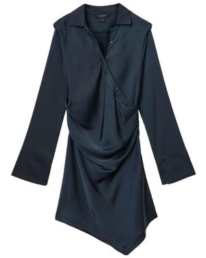 AllSaints Long Sleeve Dress - Blue
