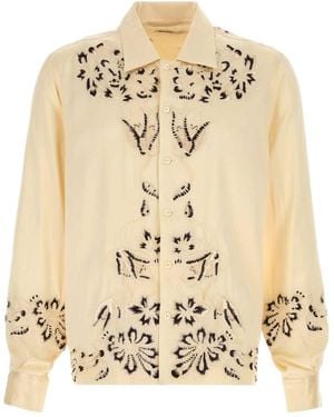 Bode Phantasm Embroidered Long Sleeved Shirt - Metallic