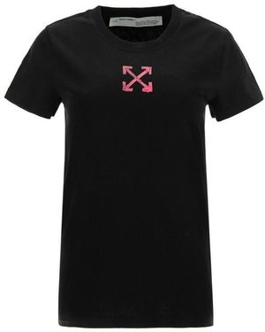 Off-White c/o Virgil Abloh Logo Printed T-Shirt - Black