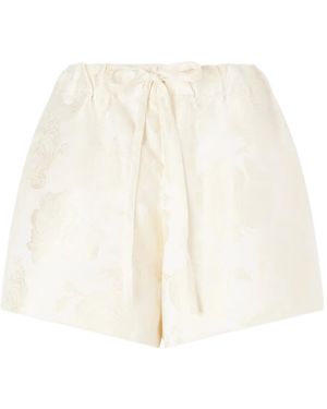 Simone Rocha Elasticated Rose Shorts - White