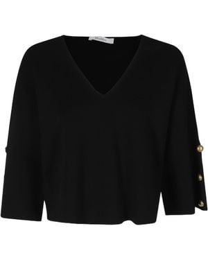 Max Mara V-Neck Top - Black