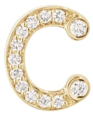 Sophie Bille Brahe 18Kt Petite C Stud Earring - Metallic