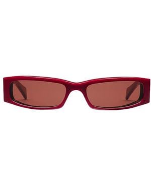 Gucci Eyewear Rectangular Frame Sunglasses - Red