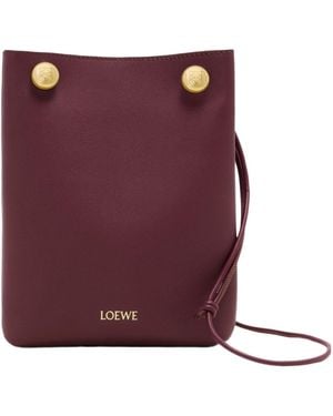 Loewe Logo Printed Pouch - Purple
