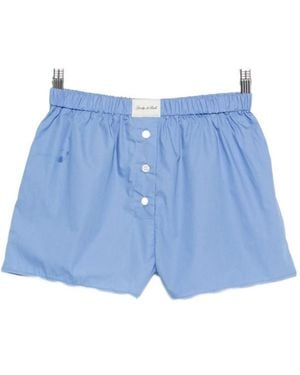 Sporty & Rich Elastic-Waist Shorts - Blue