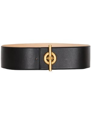 Balmain Calfskin T-Bar Belt - White