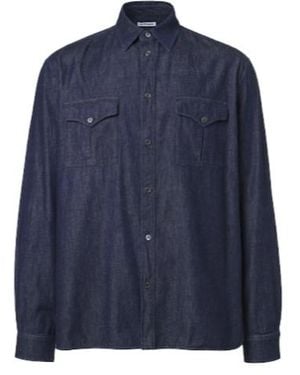 Jil Sander Cotton Chambray Shirt - Blue