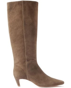 Reformation Remy Suede Knee Boots - Brown