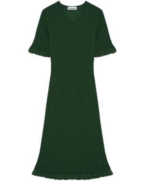 Jil Sander Round Neck Dress - Green