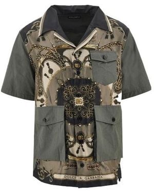 Dolce & Gabbana Pocket Patterned Shirt - Black