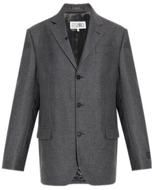 MM6 by Maison Margiela Button-Up Blazer - Grey