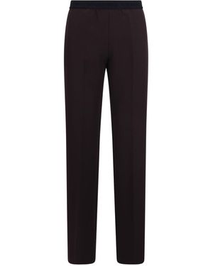 ERMANNO FIRENZE Elasticated-Waist Pants - Blue