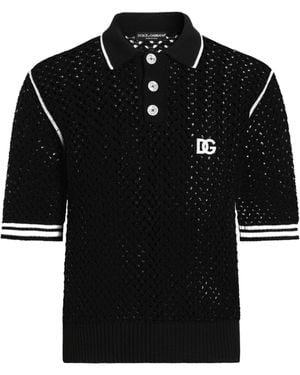 Dolce & Gabbana Short-Sleeved Polo Shirt - Black