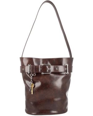 OSOI Belted Bucket Bag - Brown