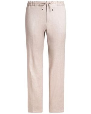 Etro Drawstring Straight-Leg Pants - Gray