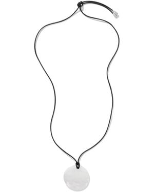 Sophie Buhai Medium Full Moon Cord, Quartz And Necklace - White