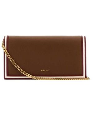 Bally Chained Code Wallet - Brown
