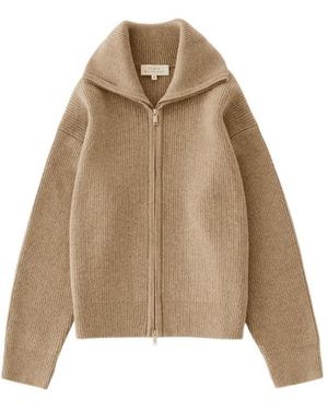 Studio Nicholson Zip-Up Long-Sleeve Knit Jacket - Natural