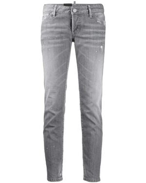 DSquared² Slim-Fit Low Rise Trousers - Grey